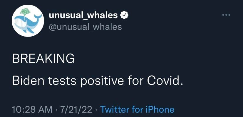 President Biden Tests Positive For COVID-19