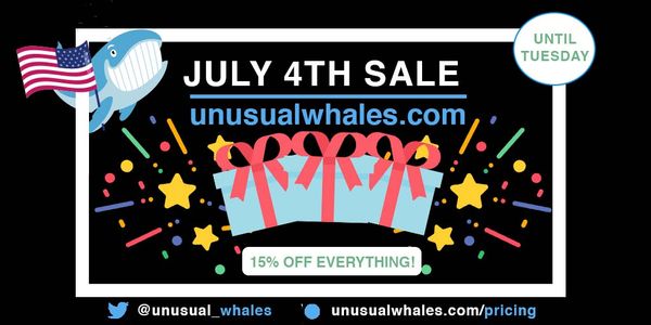 Unusual Whales Sale for July 4th